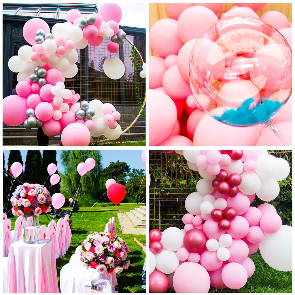 ASIYUHY Pastel Pink Balloons 12 Inch - 100 Pack for Parties, Weddings, and Baby Showers