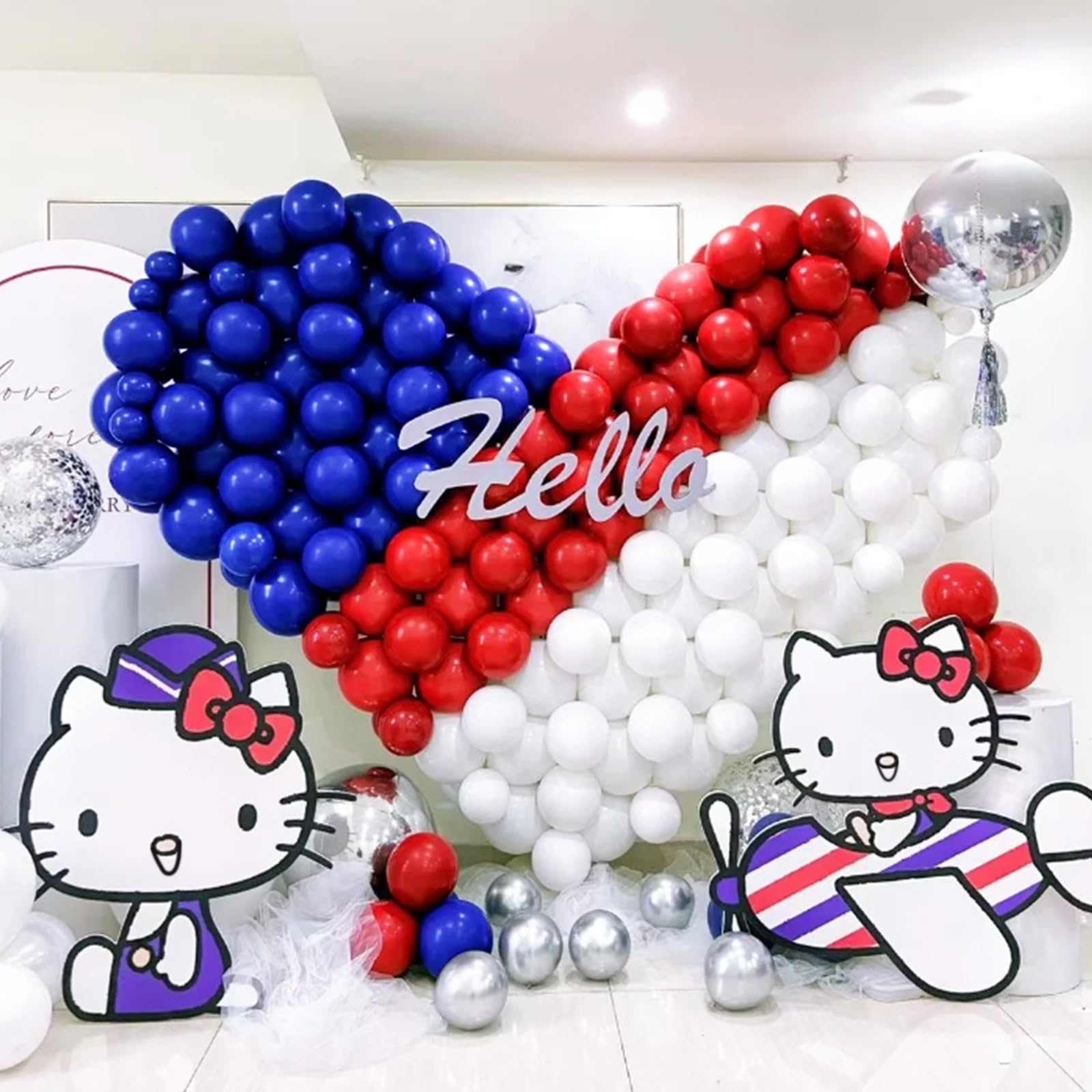 ASIYUHY Red White and Blue Latex Balloons 100 Pack for 4th of July & Patriotic Celebrations