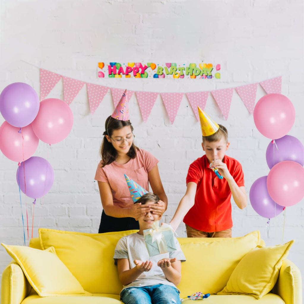 ASIYUHY Pink & Purple Balloons 100 Pack | 12 Inch Latex Party Decor