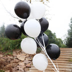 ASIYUHY 100pcs Black and White 12-Inch Balloons – Thickened Latex Party Decorations