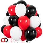 ASIYUHY Red and Black Balloons – 100 Pack, 12-Inch Matte Latex Party Decor for Birthdays, Graduations & More