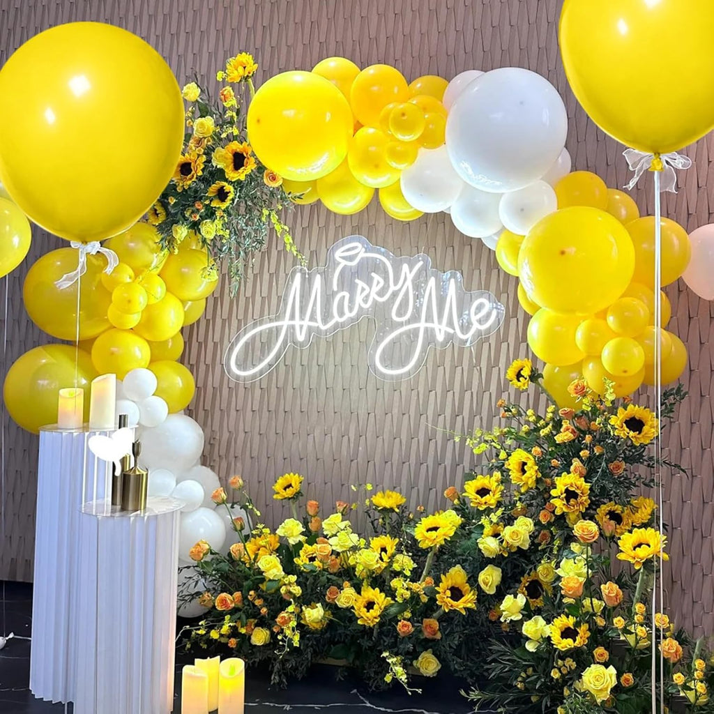 ASIYUHY Yellow Balloon Pack – 100 x 12in Latex Balloons for Party Decor