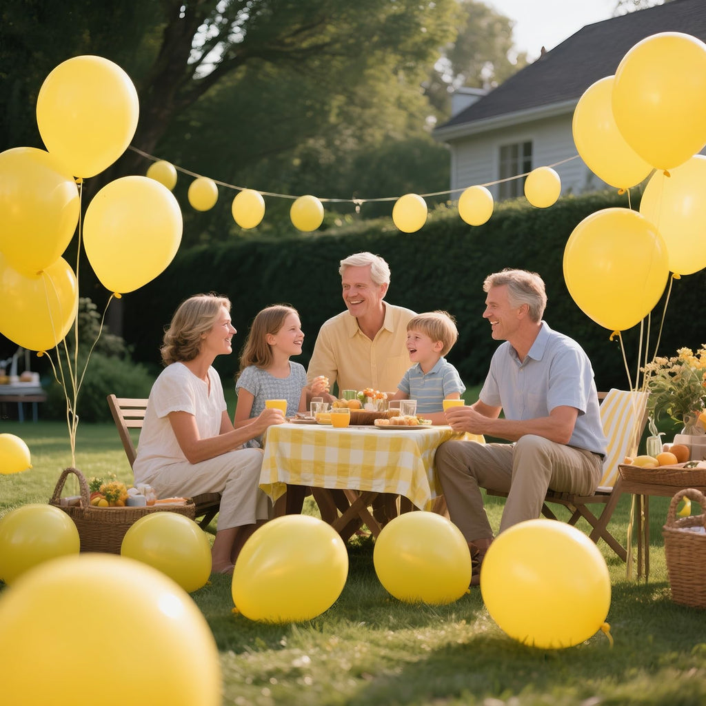 ASIYUHY Yellow Balloon Pack – 100 x 12in Latex Balloons for Party Decor