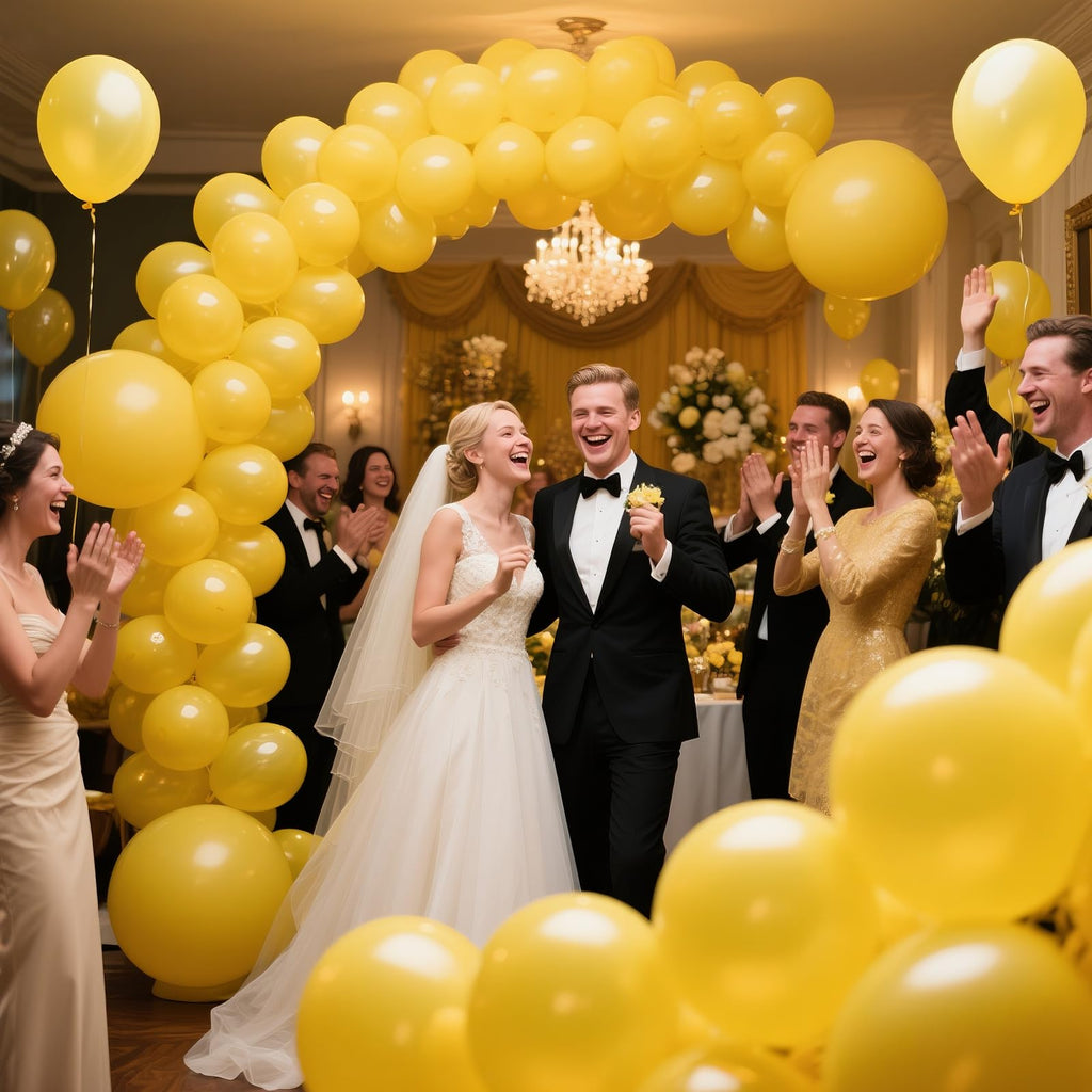 ASIYUHY Yellow Balloon Pack – 100 x 12in Latex Balloons for Party Decor