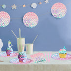 Askljeby 96 Pcs Mermaid Birthday Party Decorations — Plates, Napkins & Forks for 24 Guests