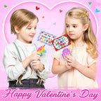 Asoulin 24-Pack Unicorn Pop Fidget Keychains with Valentine Cards – Kids Party Favors & Classroom Gifts