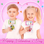 Asoulin 24Pcs Flowers & Succulents Building Blocks Valentine Cards for Kids – Party Favors & Classroom Prizes