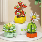 Asoulin 24Pcs Flowers & Succulents Building Blocks Valentine Cards for Kids – Party Favors & Classroom Prizes