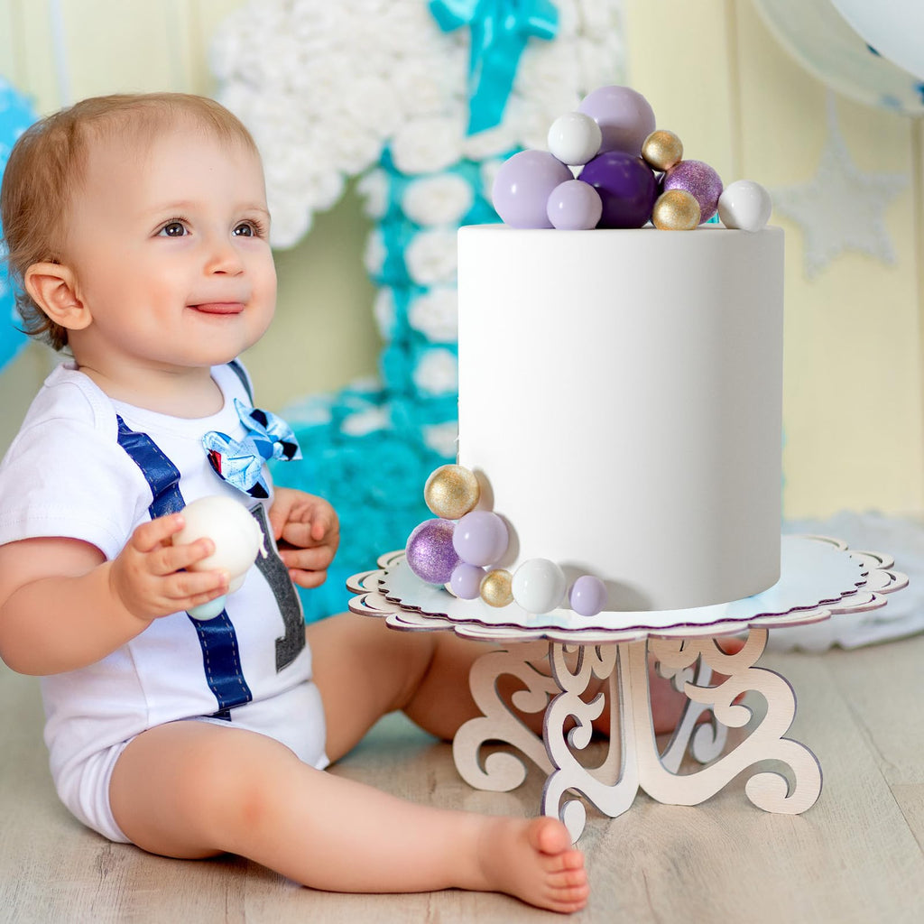 ASTARON 50 Pcs Ball Cake Topper Sticks – Purple Series Mini Balloons for Cakes