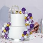 ASTARON 50 Pcs Ball Cake Topper Sticks – Purple Series Mini Balloons for Cakes