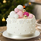 ASTARON 32 Pcs Ball Cake Toppers – Pink Gold Foam Ball Picks for Cakes & Desserts