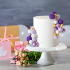 ASTARON 50 Pcs Ball Cake Topper Sticks – Purple Series Mini Balloons for Cakes