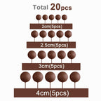 ASTARON 20 Pcs Brown Ball Cake Toppers – Ready-to-Use Decorations