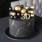 ASTARON Gold Ball Cake Topper Decorations – 20 Pcs Ready-to-Use Party Picks