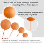 ASTARON 20 Pcs Orange Ball Cake Toppers – Mini Balloon Style Decorations