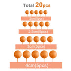 ASTARON 20 Pcs Orange Ball Cake Toppers – Mini Balloon Style Decorations