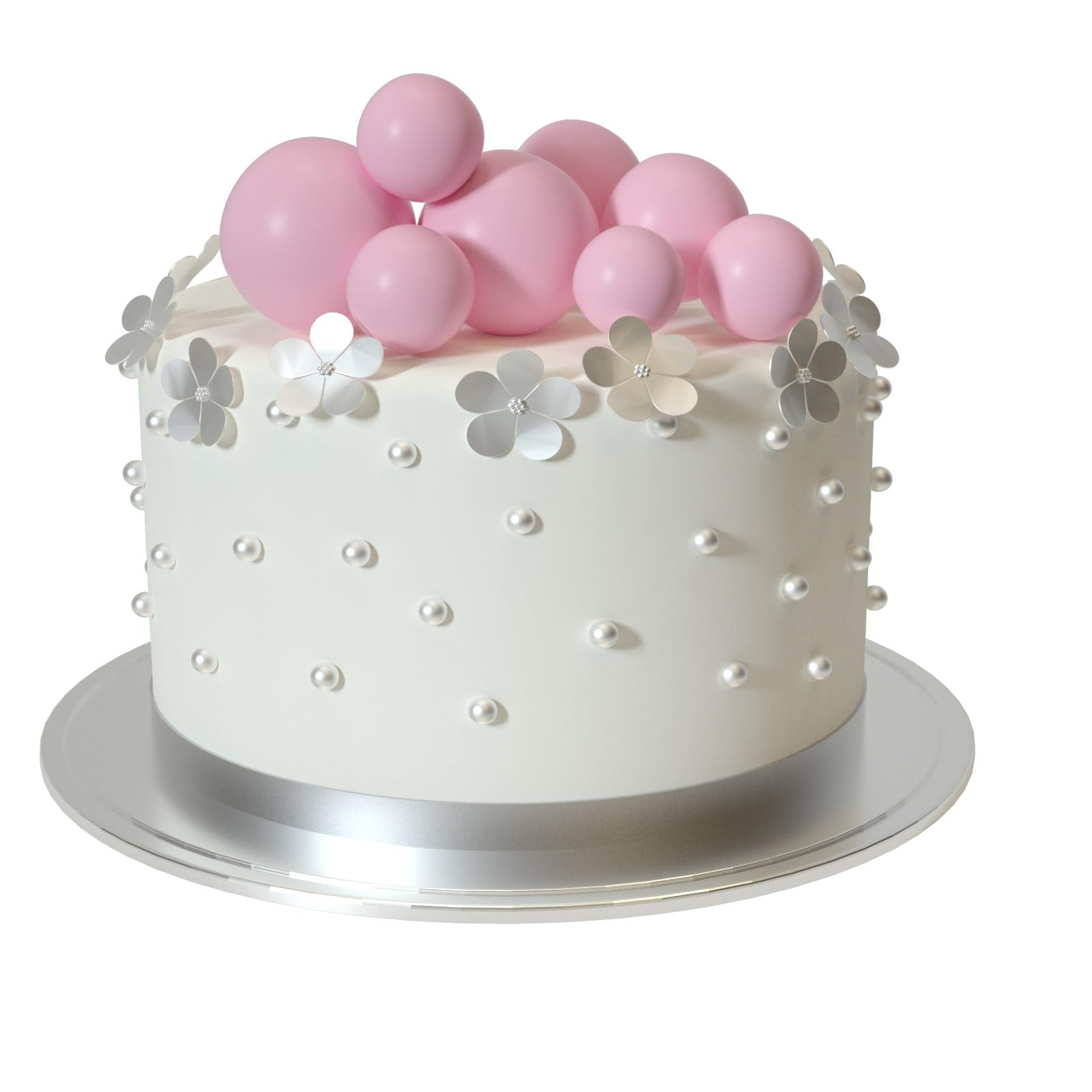 ASTARON 20 Pcs Light Pink Ball Cake Toppers – Easy Cake Decorations