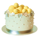 ASTARON 20-Pack Yellow Ball Cake Toppers – Ready-to-Use Mini Balloons for Cakes
