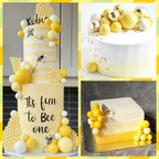 ASTARON 20-Pack Yellow Ball Cake Toppers – Ready-to-Use Mini Balloons for Cakes