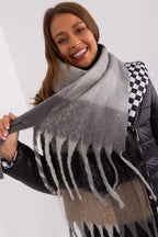 AT long colorful plaid scarf