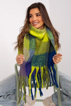 AT long colorful plaid scarf