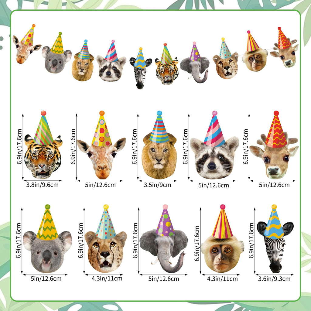 Atiloy Safari Animals Birthday Banner | Jungle Party Decor for Kids