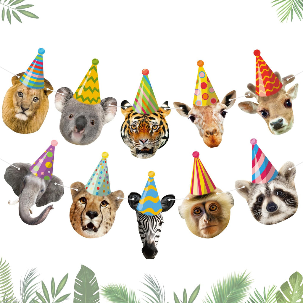 Atiloy Safari Animals Birthday Banner | Jungle Party Decor for Kids