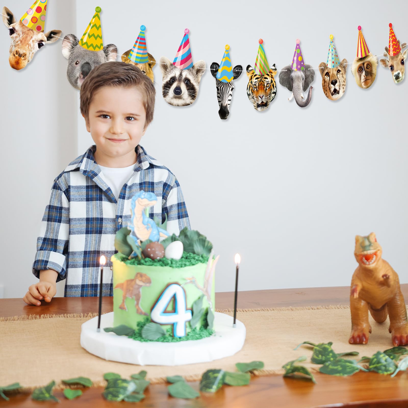 Atiloy Safari Animals Birthday Banner | Jungle Party Decor for Kids