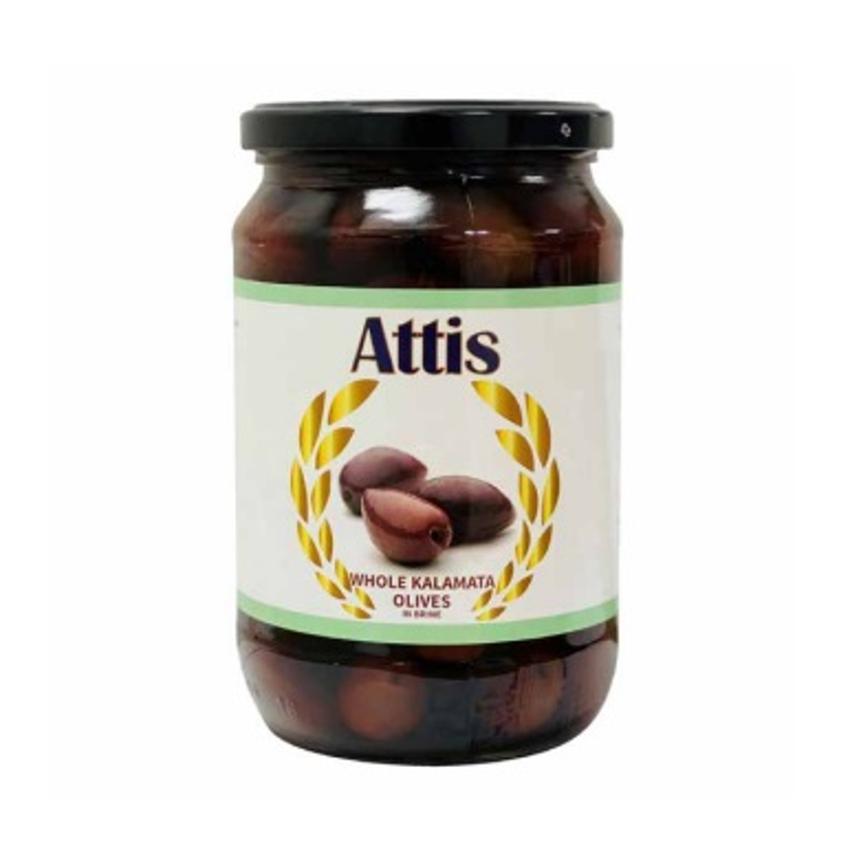 Attis Premium Greek Whole Kalamata Olives Jar 720ml