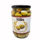 Attis Premium Mediterranean Pitted Green Olives Stuffed with Red Pepper Jar 720ml