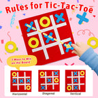 AugToy 24-Pack Valentines Tic Tac Toe Cards for Kids – Classroom Party Favors