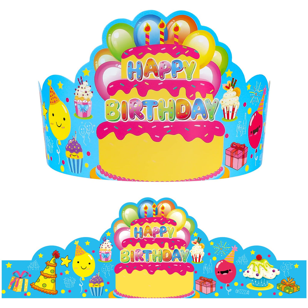 AUGTHEEP 36-Kid Birthday Crowns Pack – Colorful Classroom Party Hats