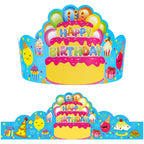 AUGTHEEP 36-Kid Birthday Crowns Pack – Colorful Classroom Party Hats