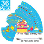 AUGTHEEP 36-Kid Birthday Crowns Pack – Colorful Classroom Party Hats