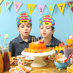 AUGTHEEP 36-Kid Birthday Crowns Pack – Colorful Classroom Party Hats