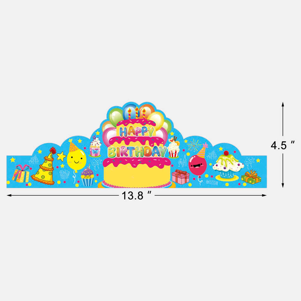 AUGTHEEP 36-Kid Birthday Crowns Pack – Colorful Classroom Party Hats