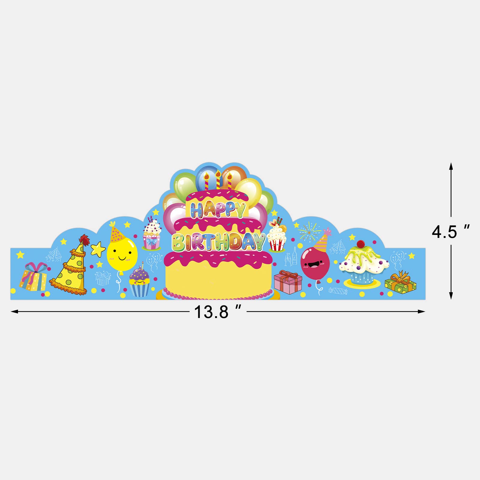 AUGTHEEP 36-Kid Birthday Crowns Pack – Colorful Classroom Party Hats