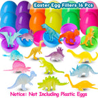 AugToy 48Pcs Glow-in-Dark Mini Dinosaurs - Party Favors, Cupcake Toppers & Classroom Prizes