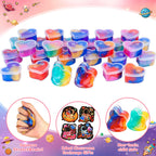 Aurdox 28-Pack Galaxy Slime Valentines Classroom Gifts – Non-Candy Cards & Party Favors