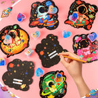 Aurdox 28-Pack Galaxy Slime Valentines Classroom Gifts – Non-Candy Cards & Party Favors