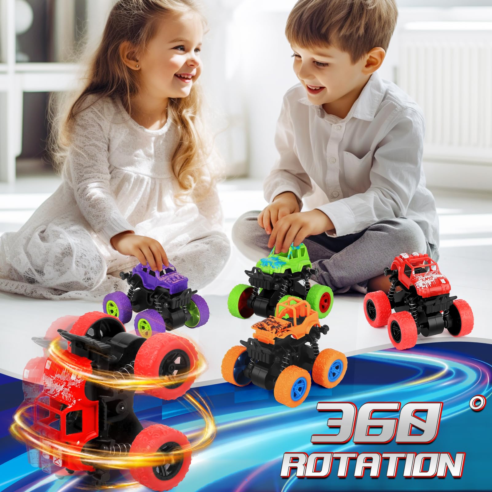 AuroTops Valentines Day Monster Trucks & Cards — 24-Pack Kids Party Favors