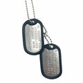 Authentic Personalised PAIR US Military Embossed Stainless Steel Dog Tags Set - 1975 To Present Day