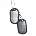 Authentic Personalised PAIR US Military Embossed Stainless Steel Dog Tags Set - 1975 To Present Day