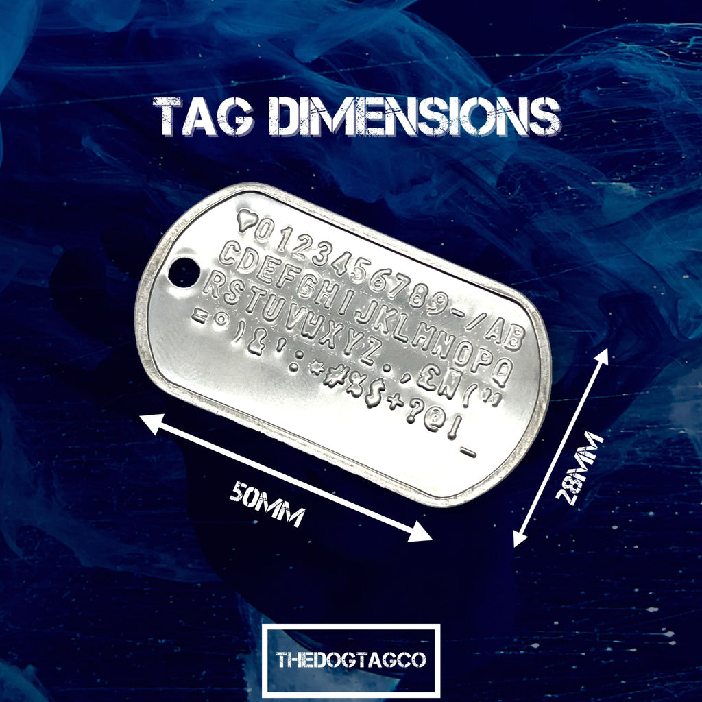 Authentic Personalised PAIR US Military Embossed Stainless Steel Dog Tags Set - 1975 To Present Day