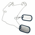 Authentic Personalised PAIR US Military Embossed Stainless Steel Dog Tags Set - 1975 To Present Day