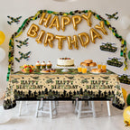 Avezano 3-Pack Camo Birthday Tablecloths | 108x54 in Military Theme Party Decor