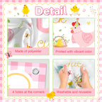 Avezano One Cute Chick Banner – 6x3.6ft Farm Birthday Backdrop