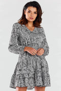 awama A470 mini dress with long sleeves