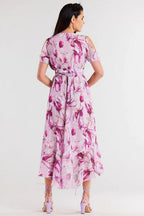 awama chiffon daydress with elastic lining, envelope, asymmetrical