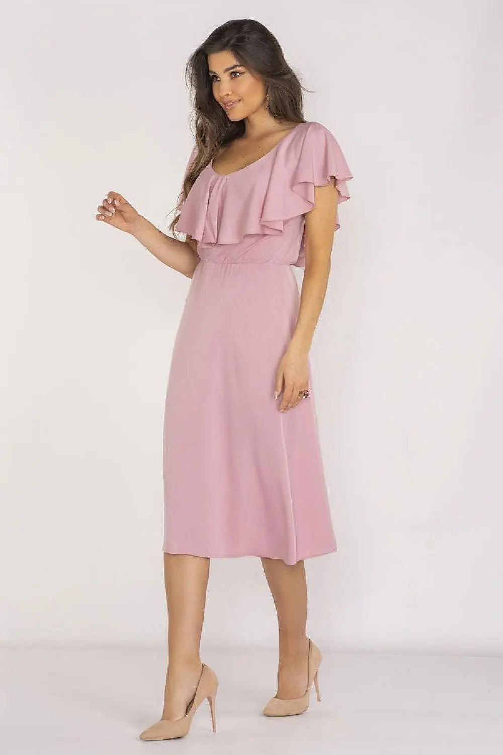 awama extremely elegant and feminine midi length daydress